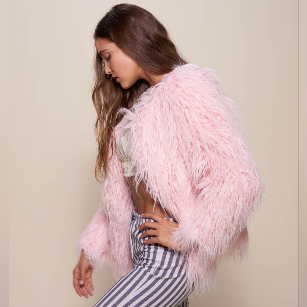Spirithoods Flamingo Faux Fur Bomber